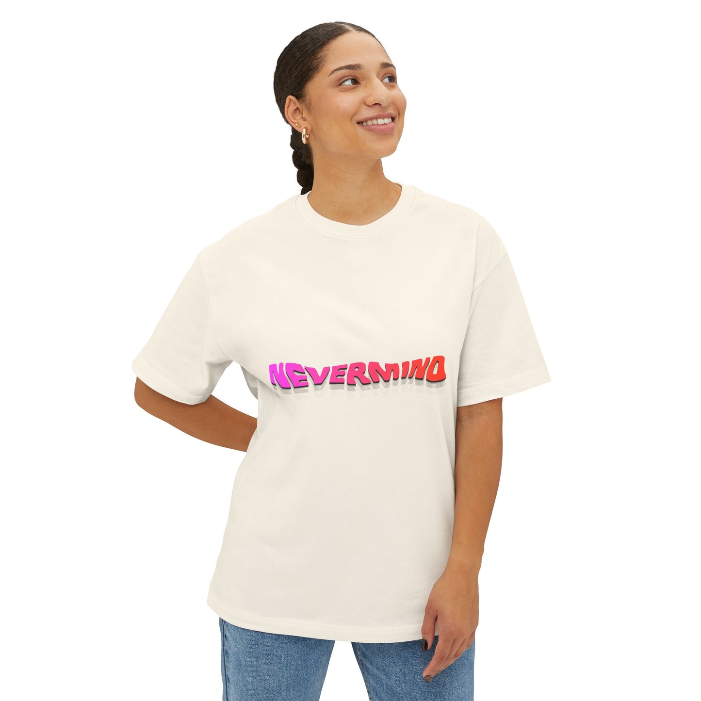 Wavy Groovy Typography Unisex Oversized Boxy Tee