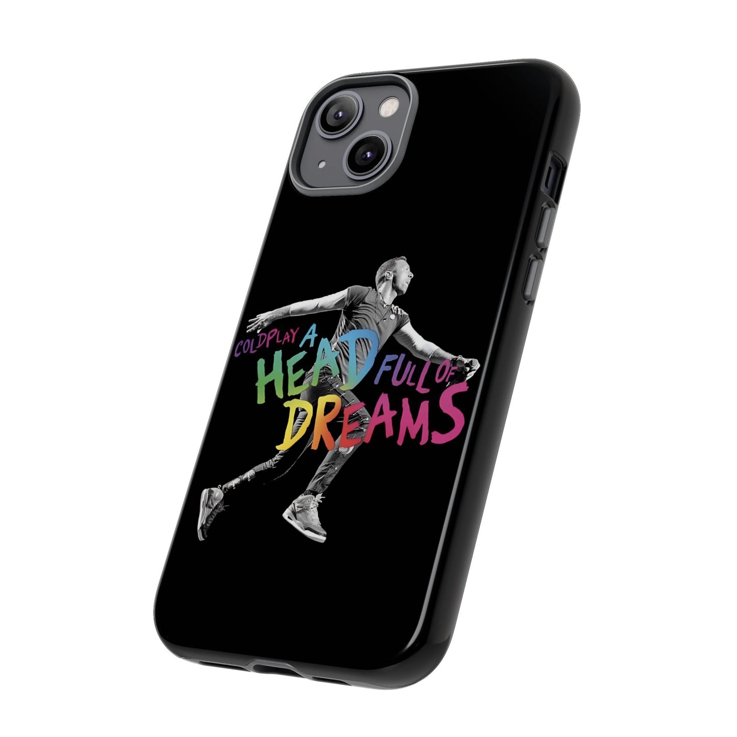 Premium Tough Case for iPhone 12 to 16 Pro Max Showcasing Coldplay A Head Full of Dreams Chris