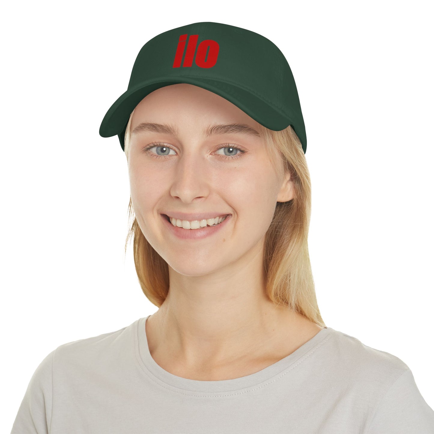 ILO Bold Red Block Baseball Cap