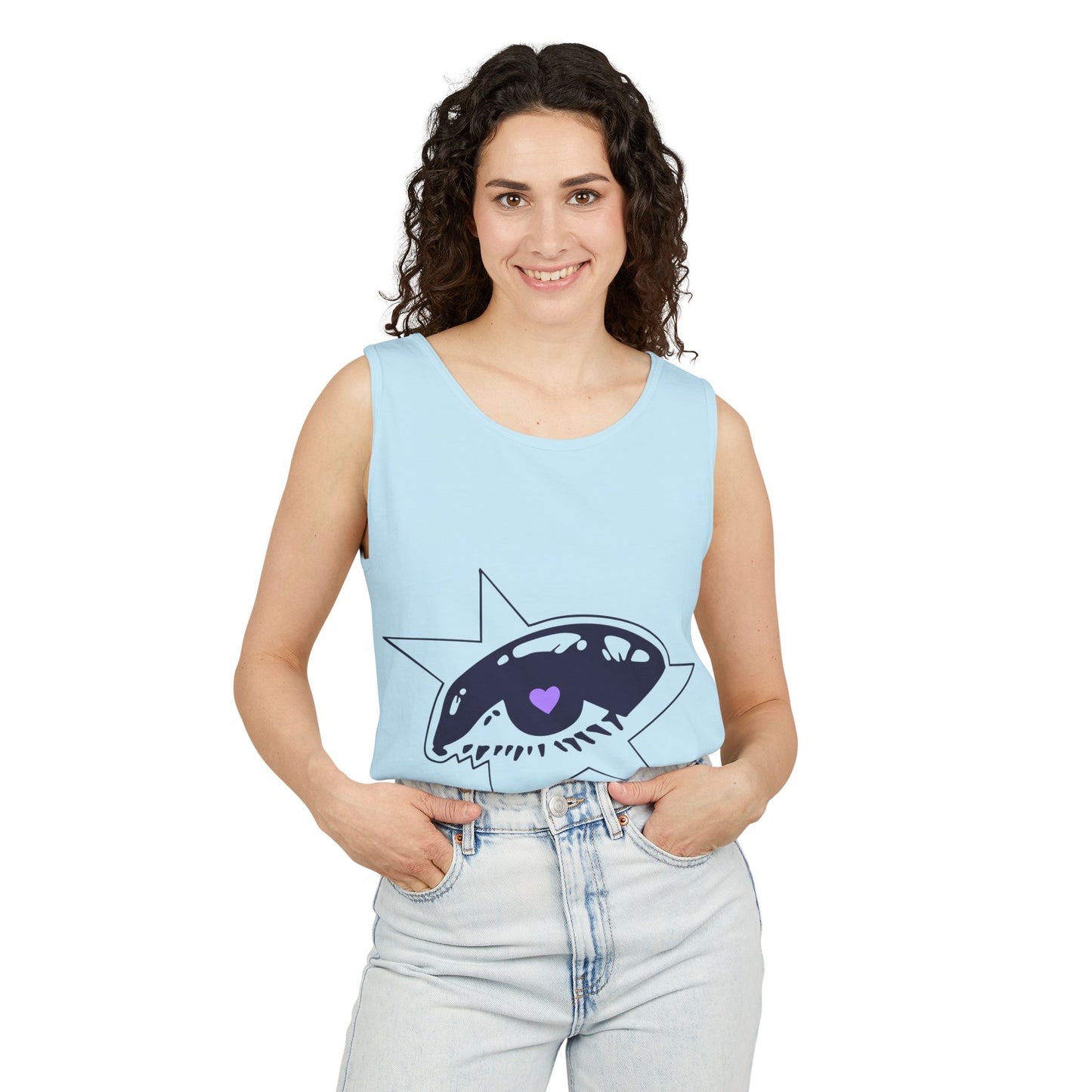 Purple Starry Eye-Dyed Tank Top