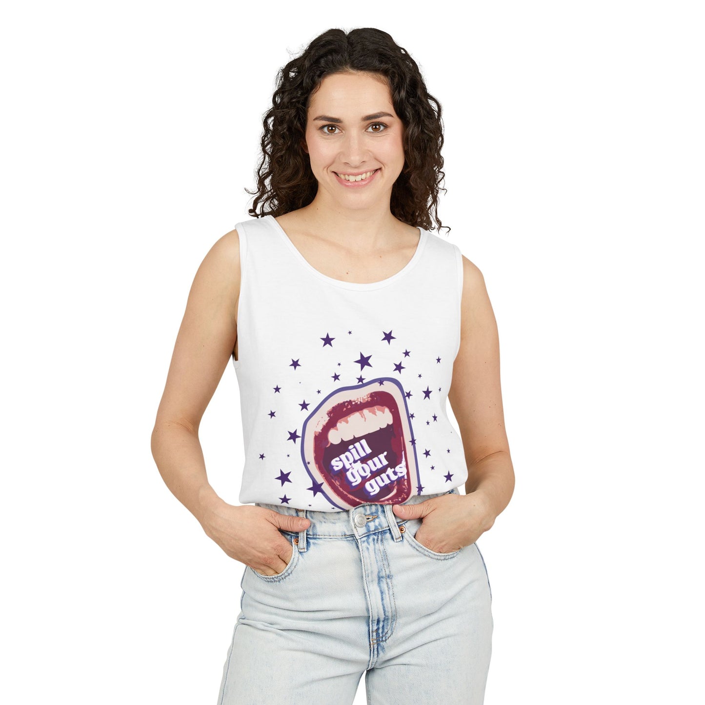 Spill Your Guts Scream-Dyed Tank Top