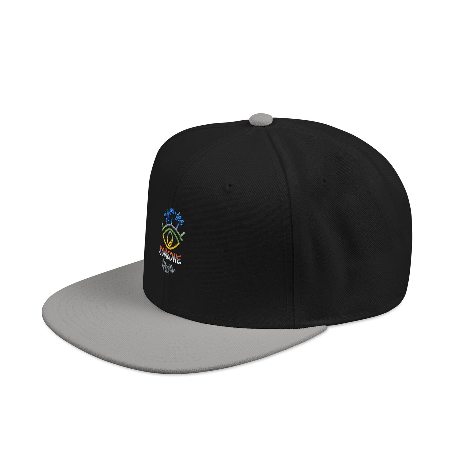 Vibrant Eye and Text Snapback cap