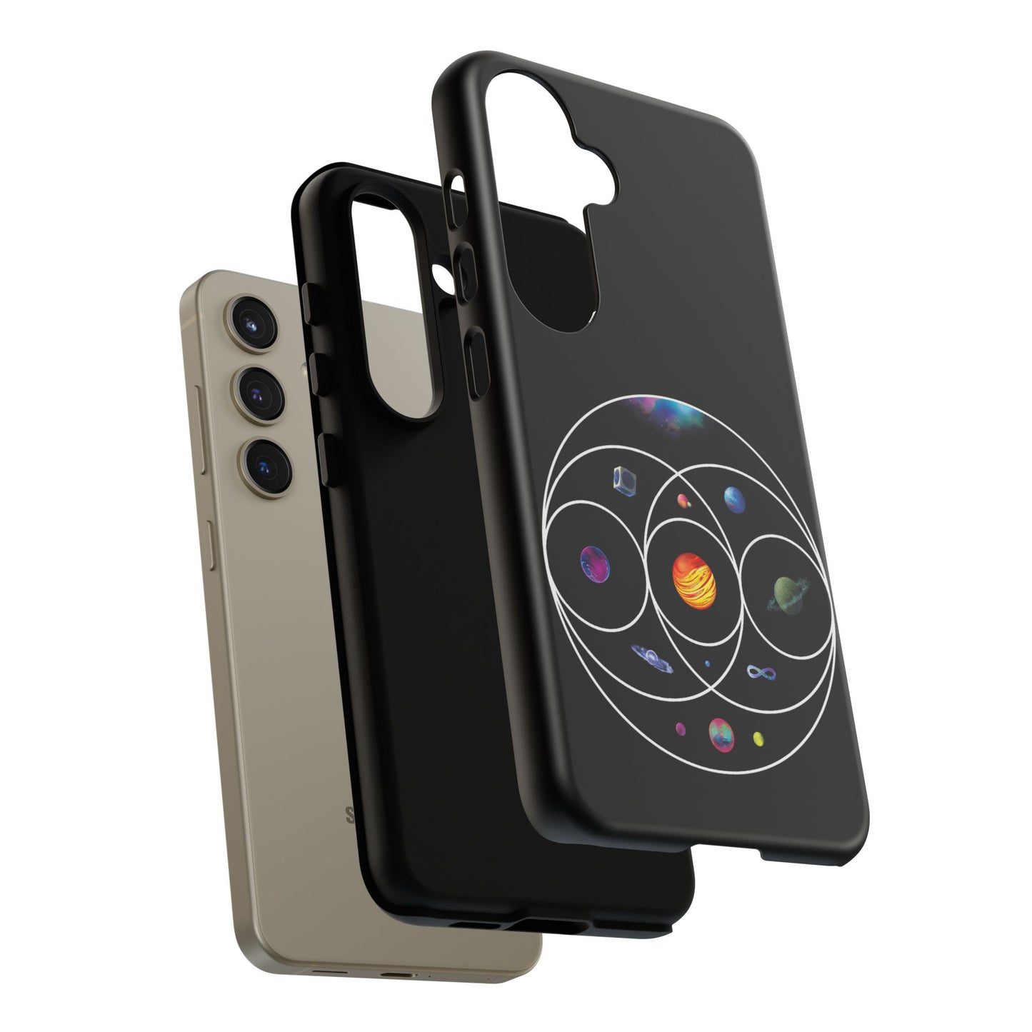 Premium Tough Case for Samsung S21 to S25 Ultra Showcasing Coldplay’s Illustration Concept