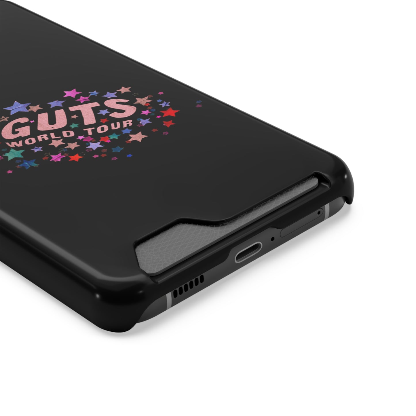 Phone Case + Card Holder For Samsung S21 to S22 – Olivia Rodrigo Guts World Tour | Black Edition