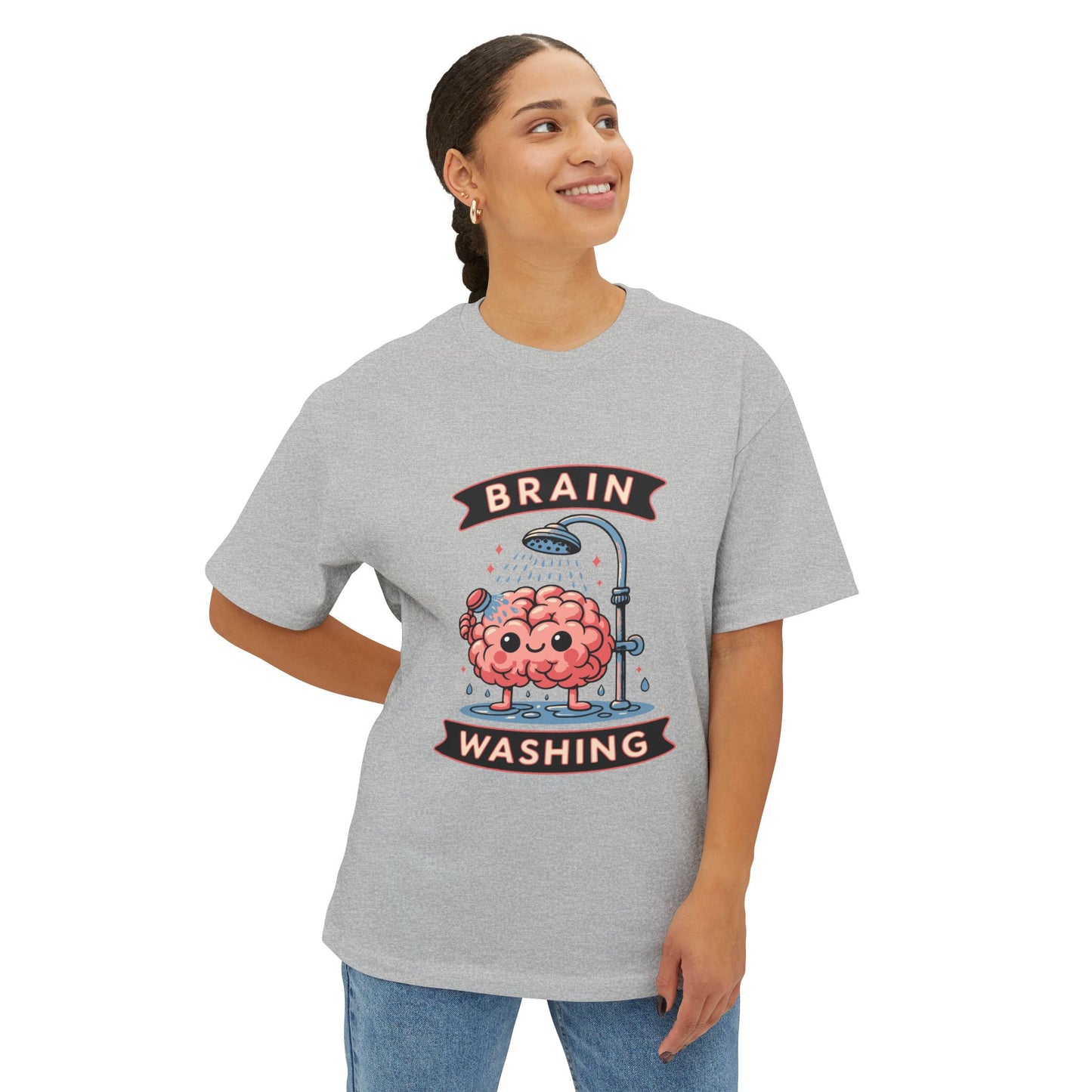 Oversized boxy Tee – Snazzy Brain washing Edition