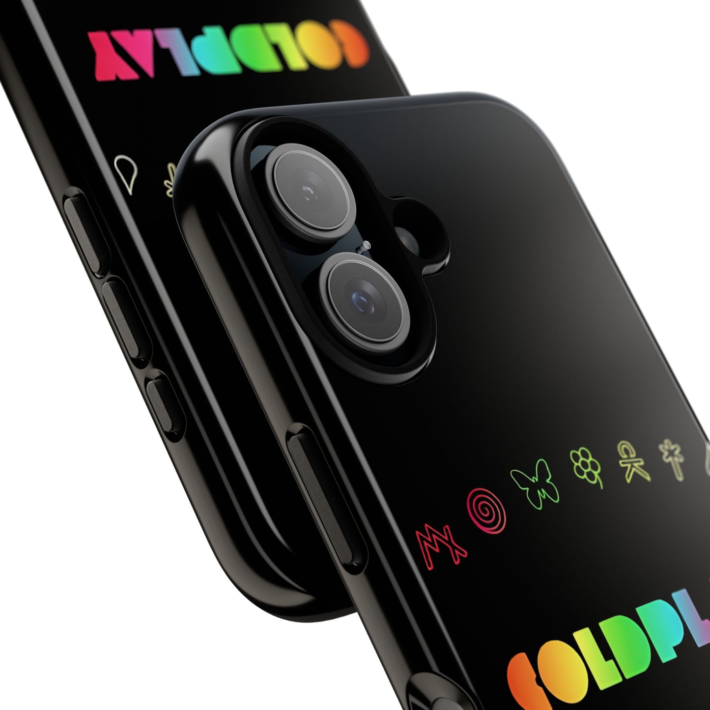 Premium Tough Case for iPhone 12 to 16 Pro Max Showcasing Coldplay’s Signage