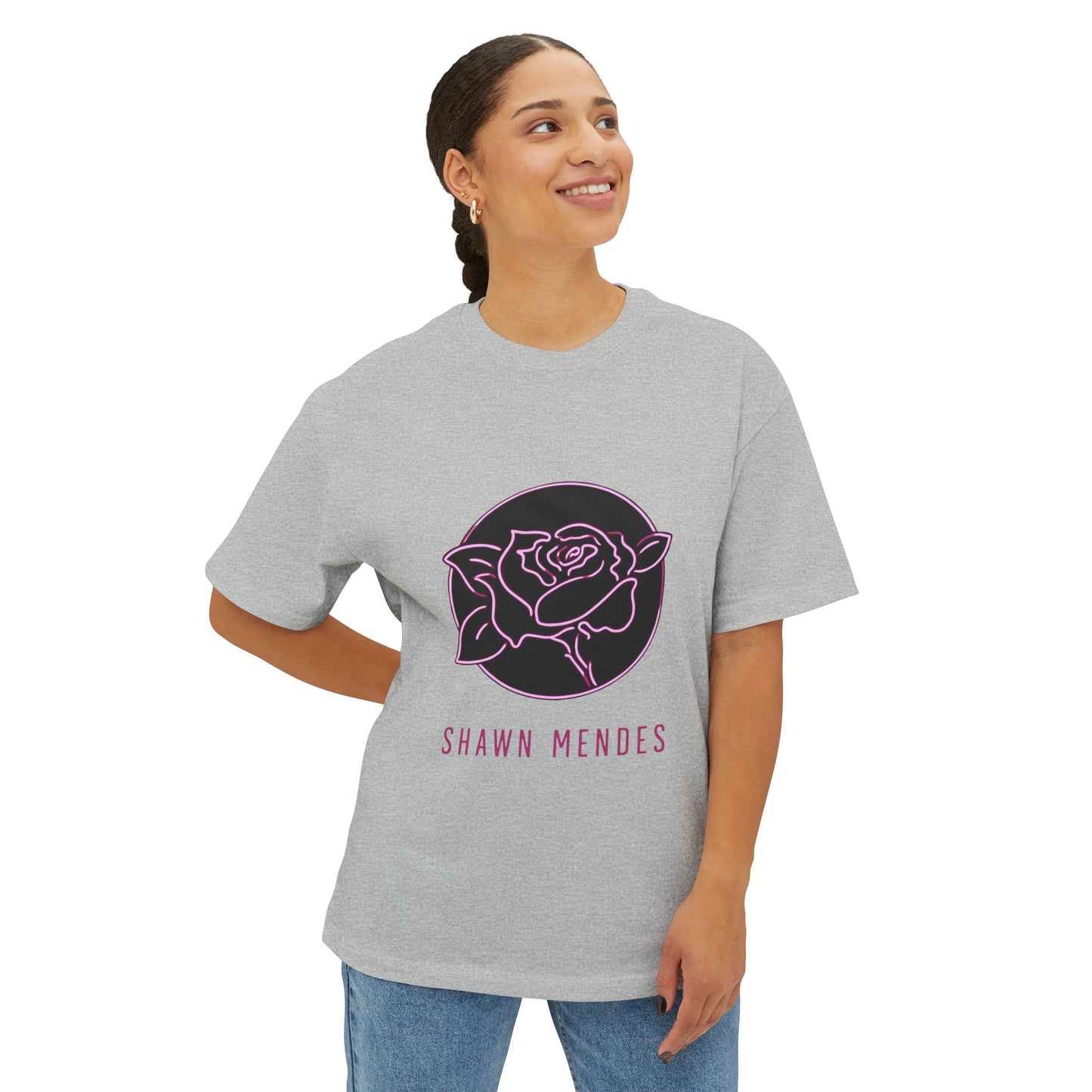 Neon Bloom Unisex Oversized Boxy Tee