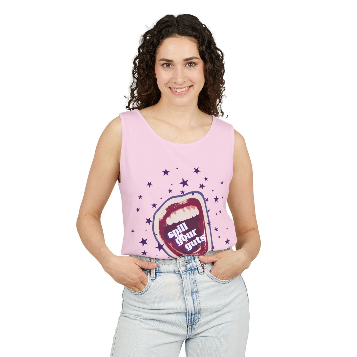 Spill Your Guts Scream-Dyed Tank Top