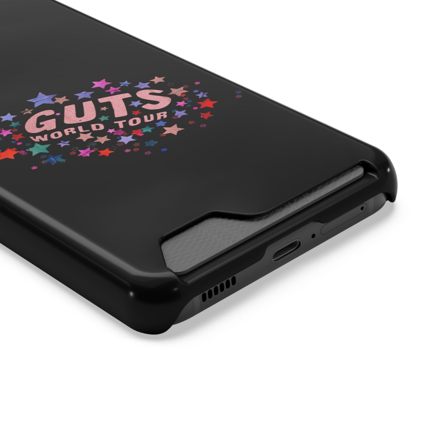 Phone Case + Card Holder For Samsung S21 to S22 – Olivia Rodrigo Guts World Tour | Black Edition