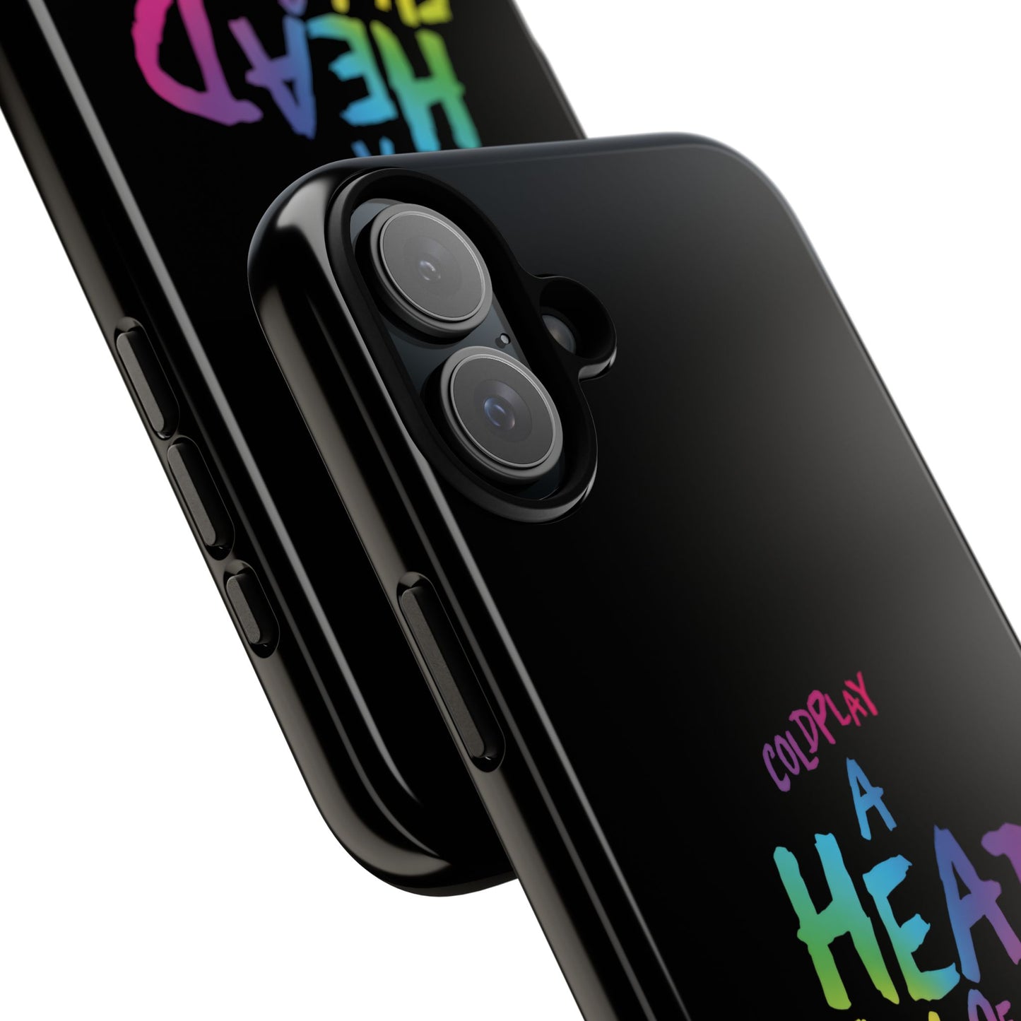 Premium Tough Case for iPhone 12 to 16 Pro Max Showcasing Coldplay’s Iconic A Head Full of Dreams