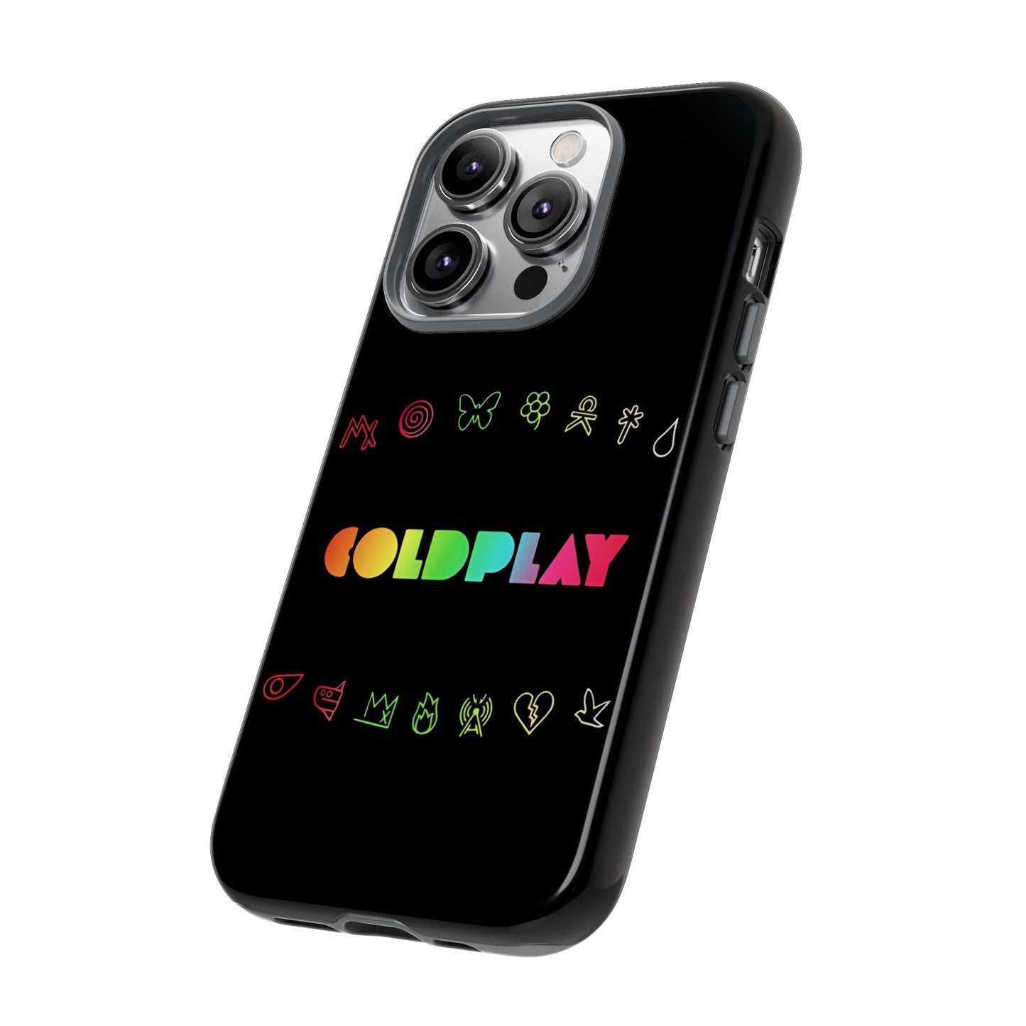 Premium Tough Case for iPhone 12 to 16 Pro Max Showcasing Coldplay’s Signage