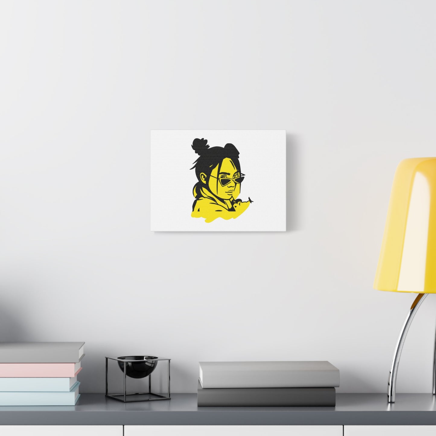 Neon Mood Portrait Matte Canvas