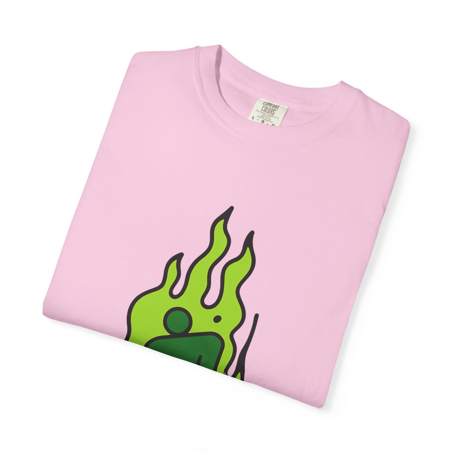 Green Flame Icon Unisex Dyed T-shirt
