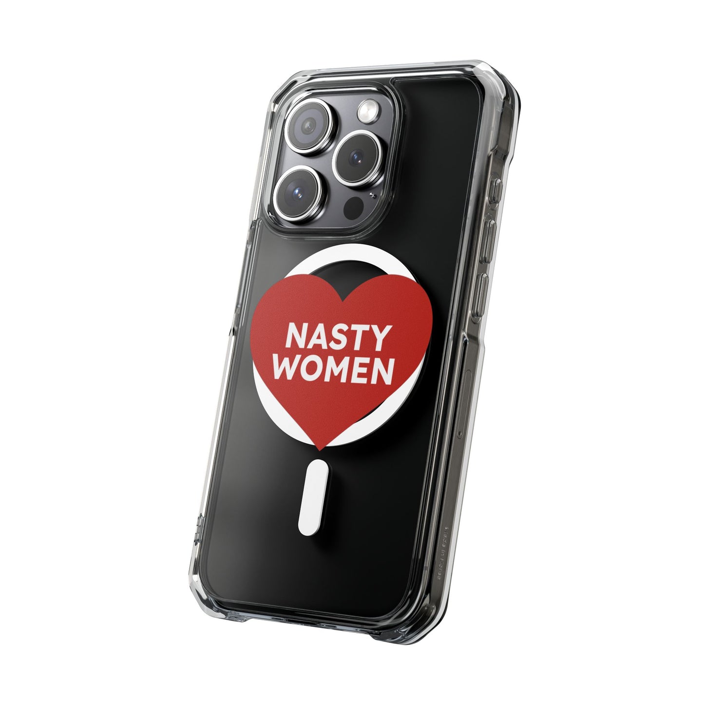 Nasty Women Heart Magnetic Clear Impact cases