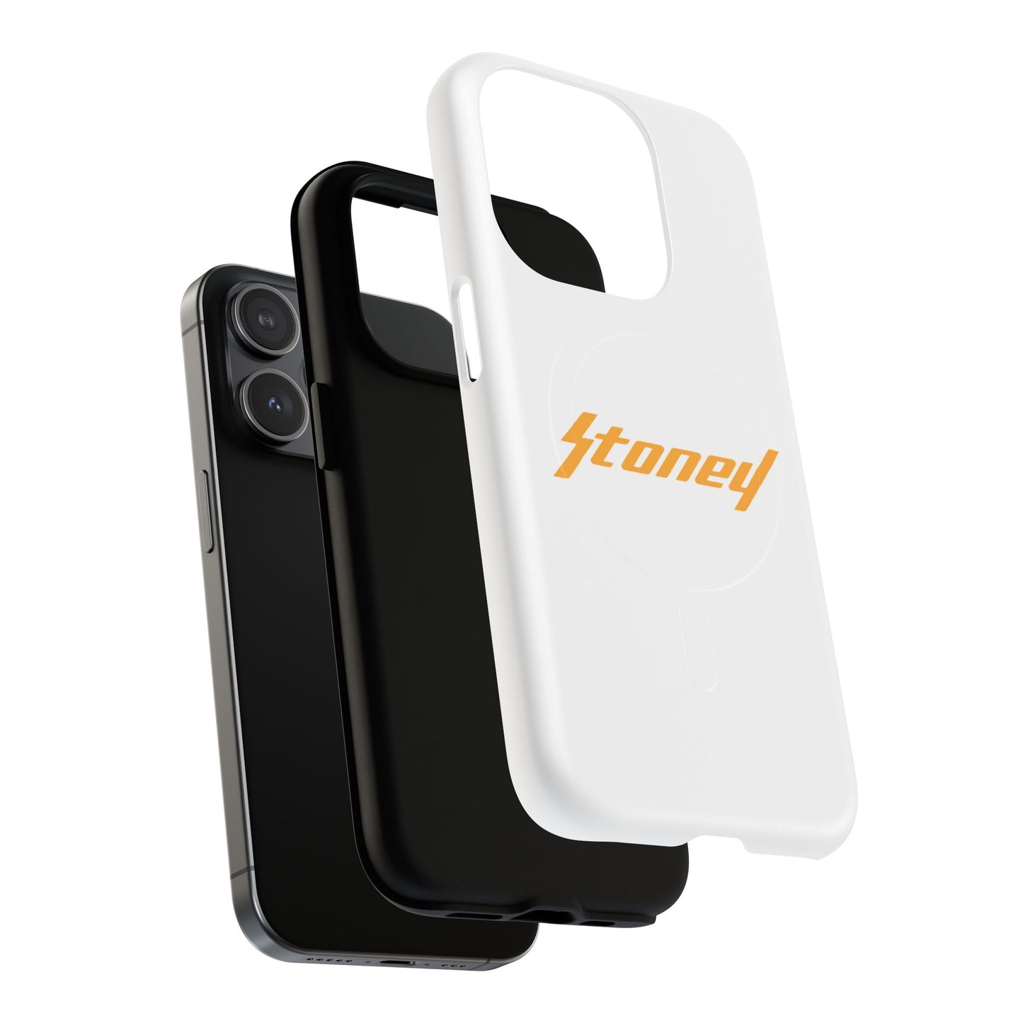 Orange Lightning Text Logo Tough Magnetic Case