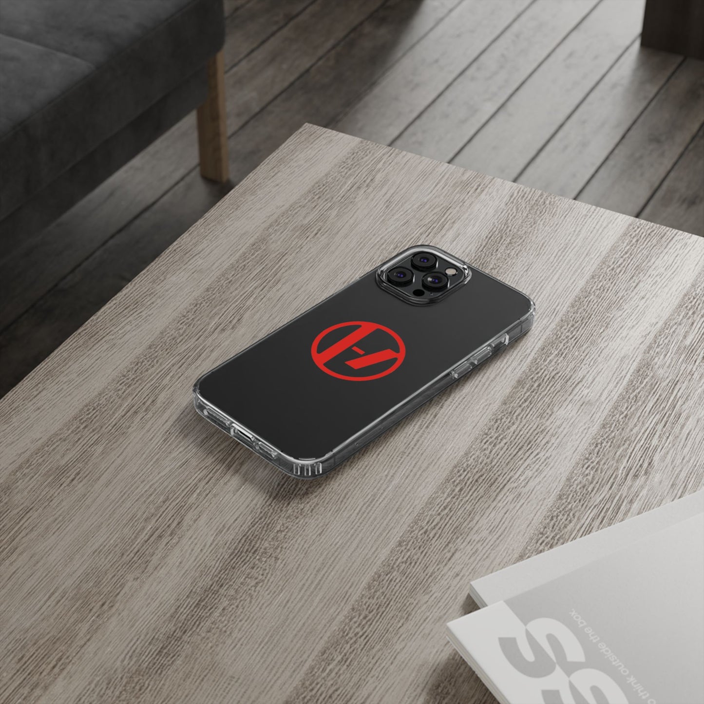 Crimson Orbit Clear Case