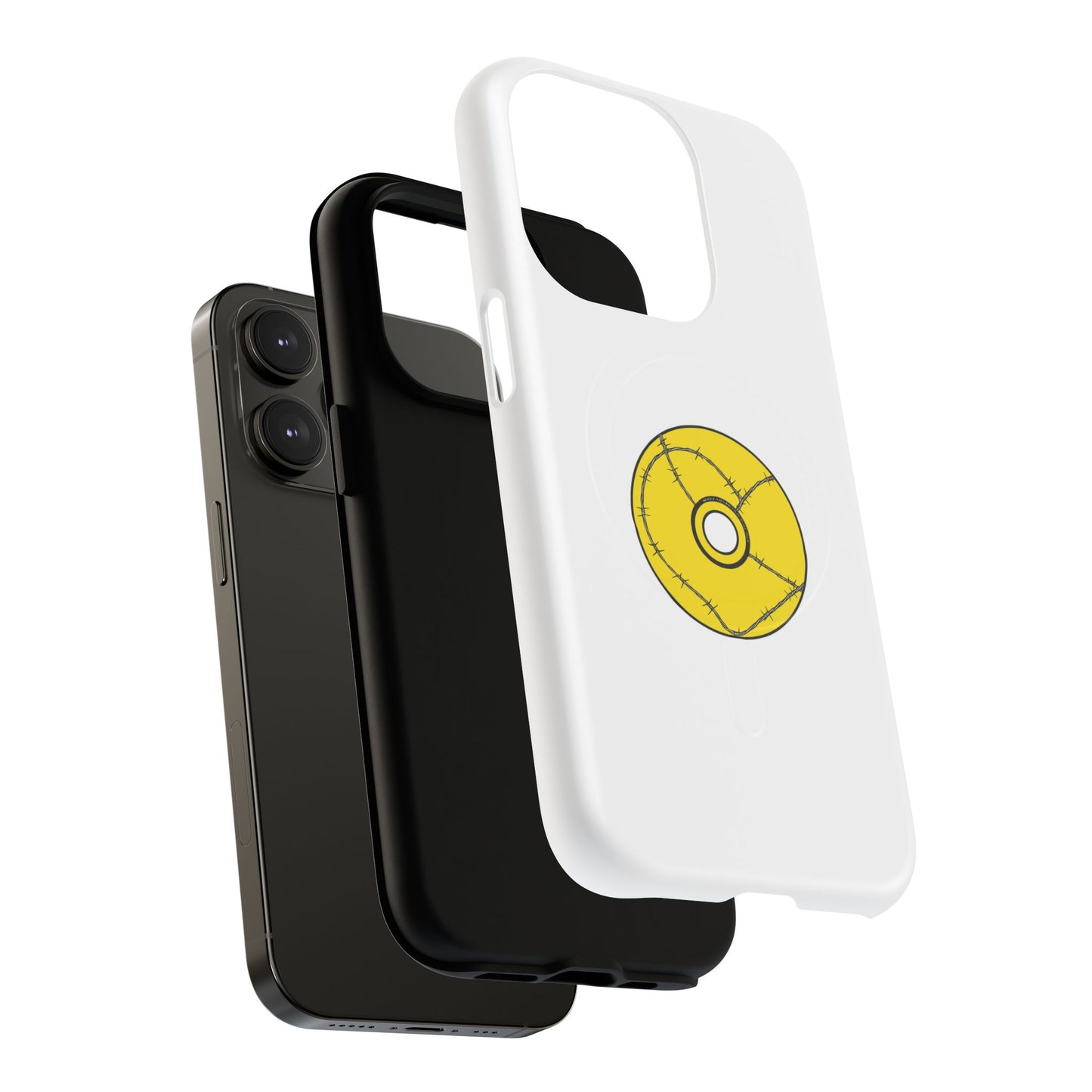 Minimalist Black Disc Outline Tough Magnetic Case