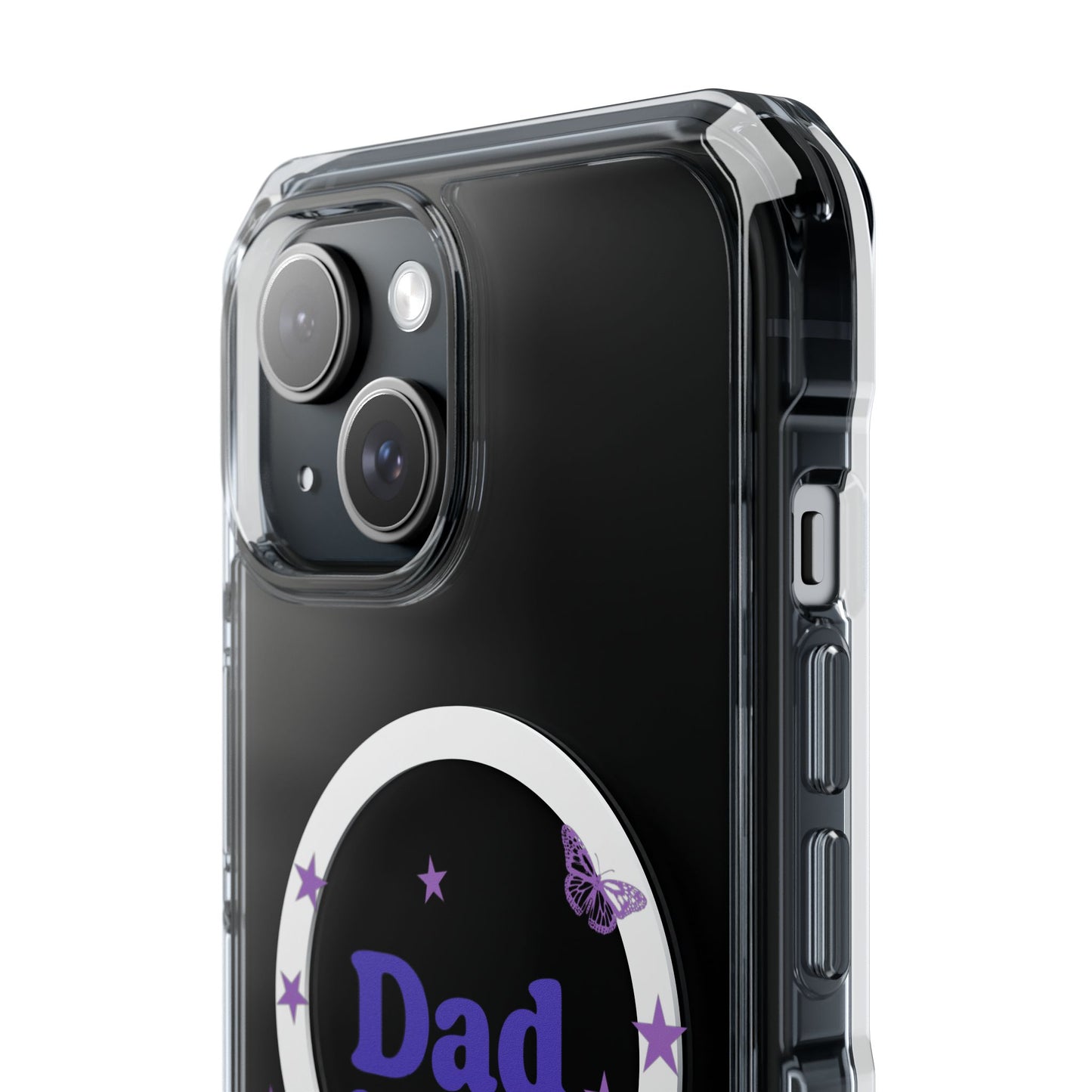 Dad Idea Right! Star & Butterfly Magnetic Clear Impact Case