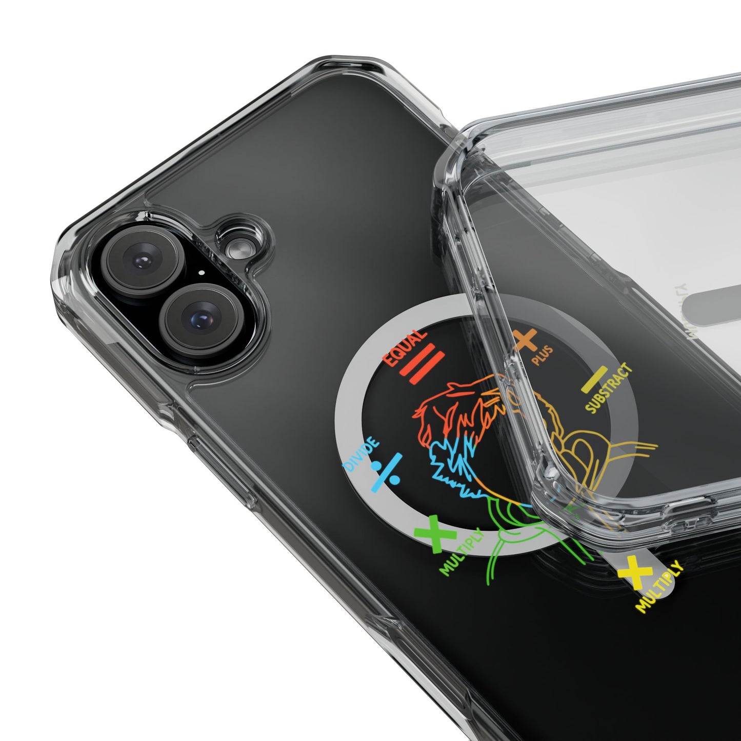 Minimalist Divide Symbol with Brush Magnetic Clear Impact Case