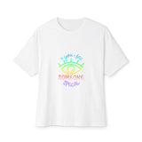 Vibrant Eye and Text Unisex Oversized Boxy Tee