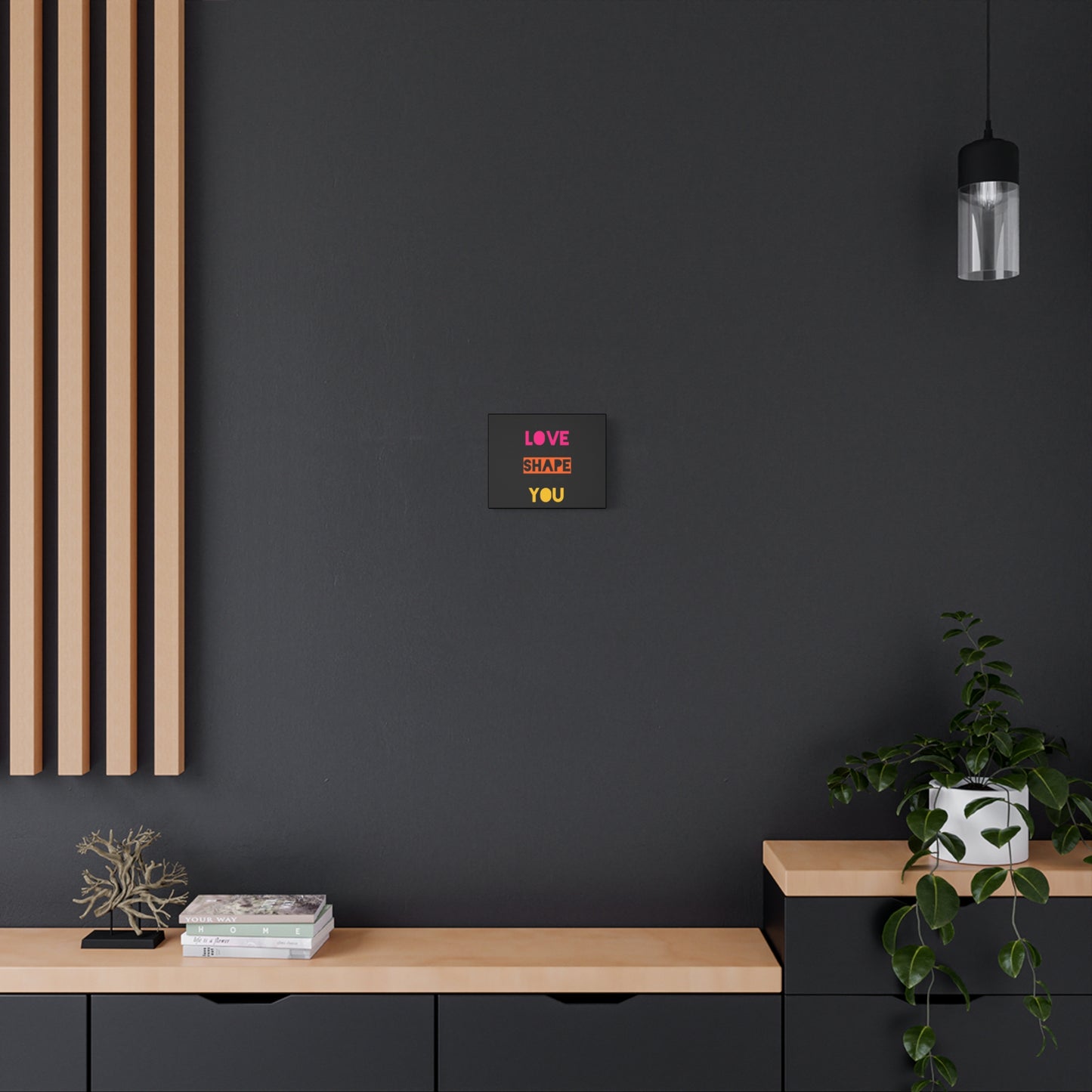 Orange Divide Symbol Matte Canvas