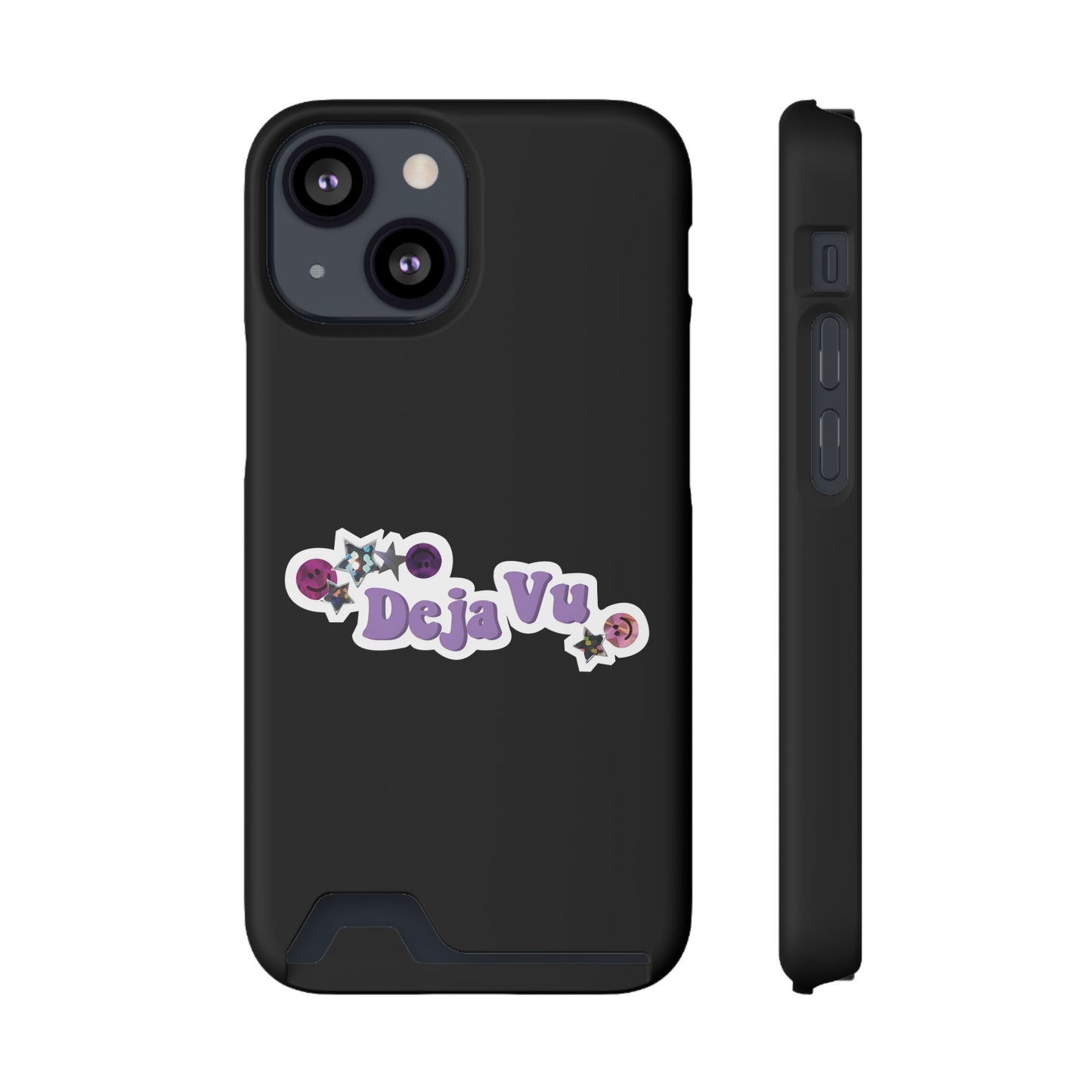 Phone Case + Card Holder For Iphone 13 – Olivia Rodrigo Deja Vu | Black Edition