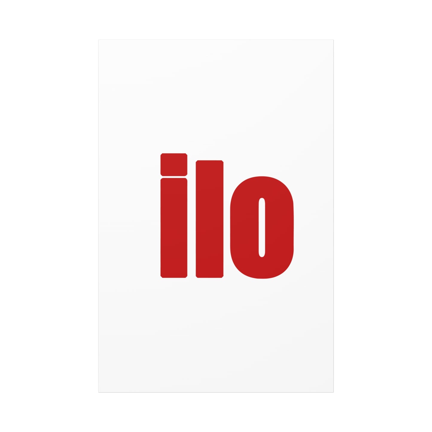ILO Bold Red Block Matte Canvas