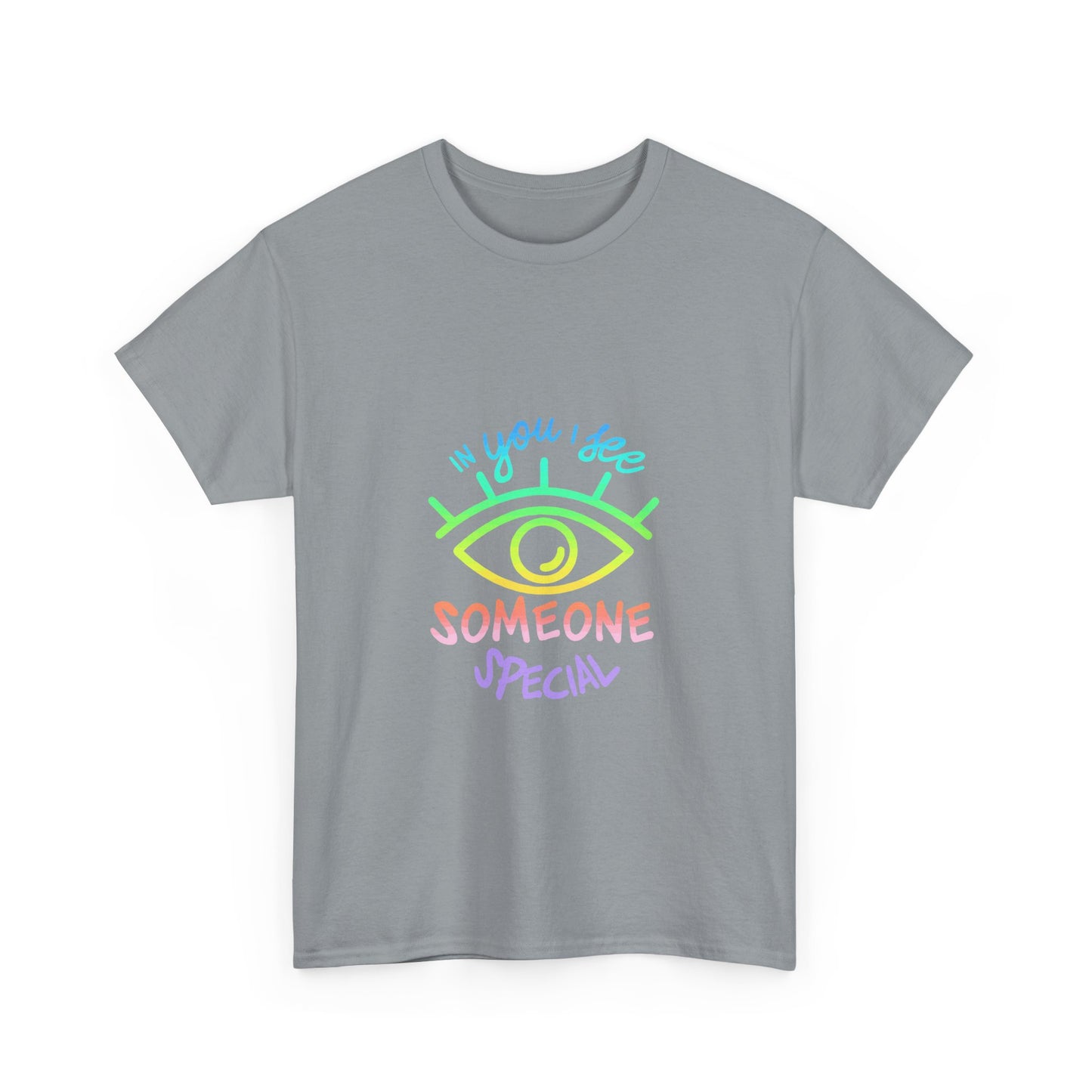 Vibrant Eye and Text Unisex Cotton Tee