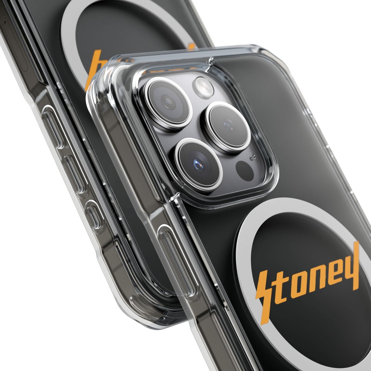 Orange Lightning Text Logo Magnetic Impact Case