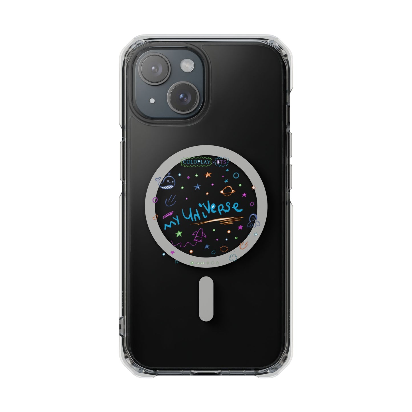 Neon Space Doodles Magnetic Clear Impact case