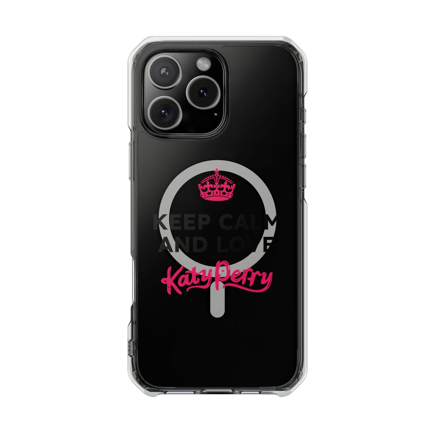 Crown over Katy Perry Signature” Magnetic Clear Impact cases