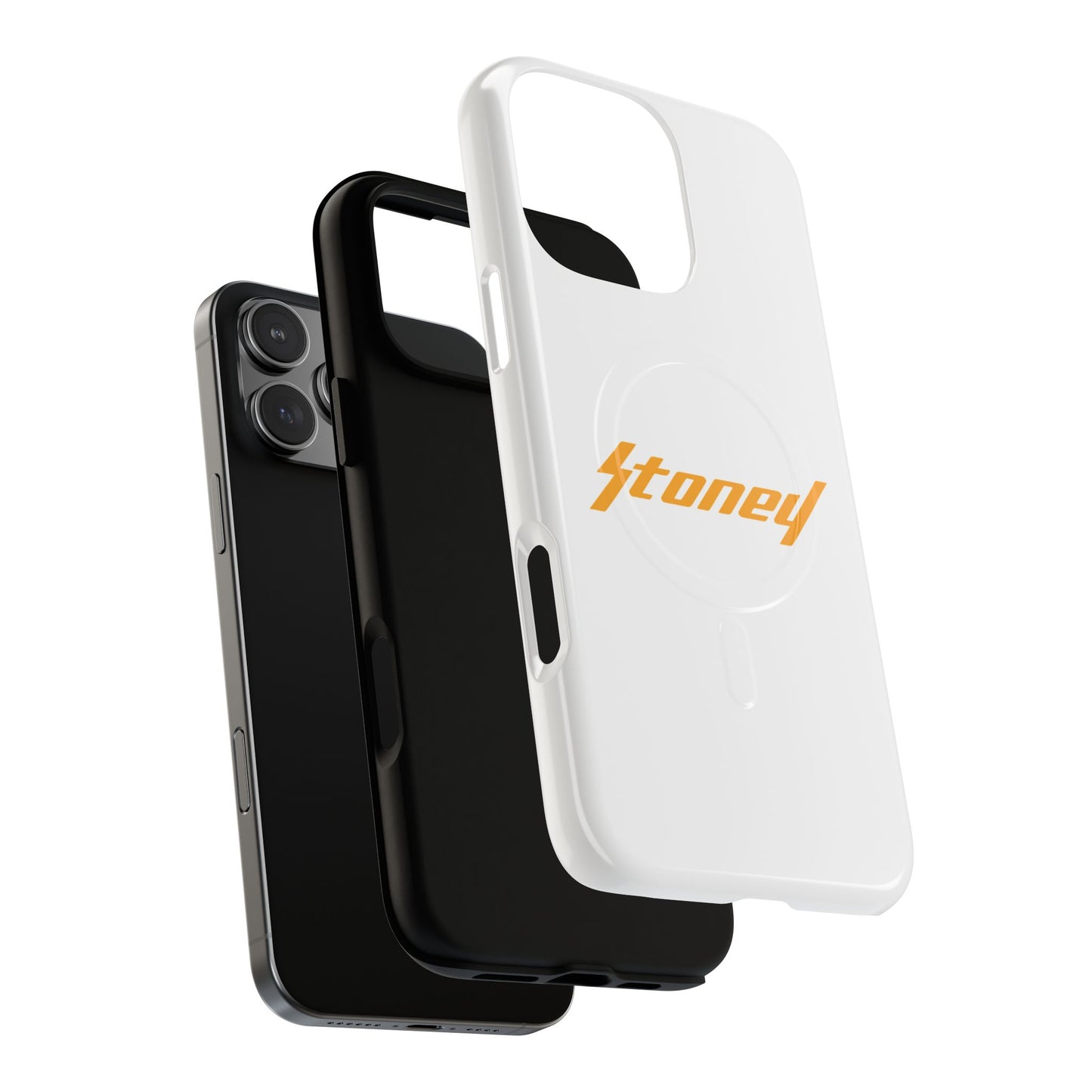 Orange Lightning Text Logo Tough Magnetic Case