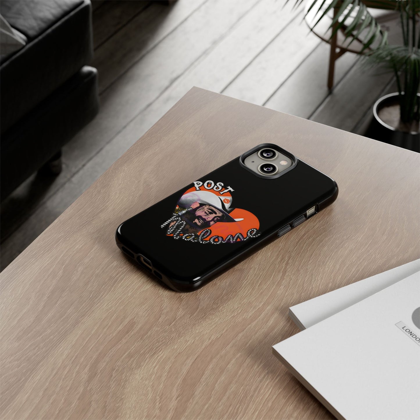 Tough iPhone Case (12–16 Pro Max) – Post Malone Heart Design