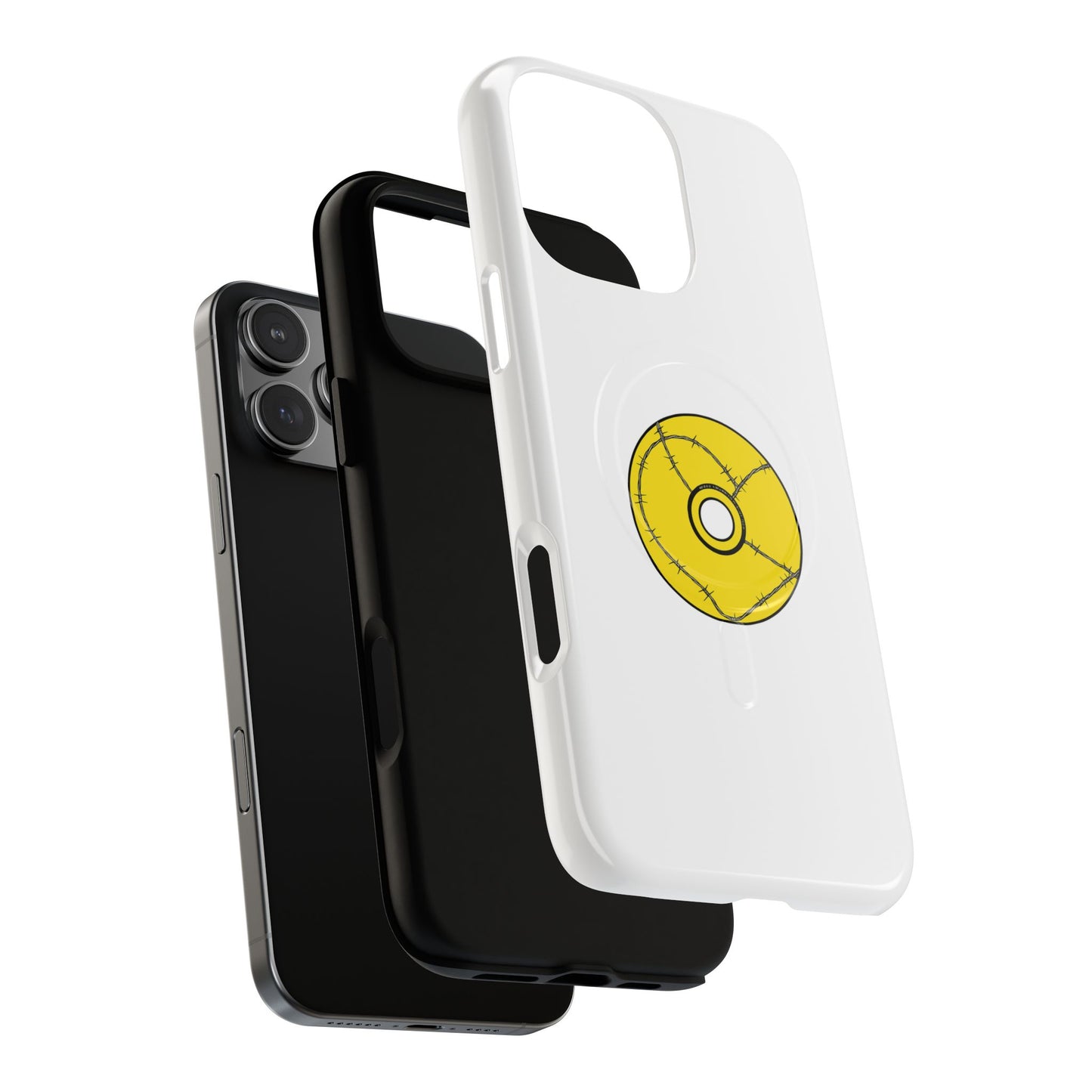 Minimalist Black Disc Outline Tough Magnetic Case