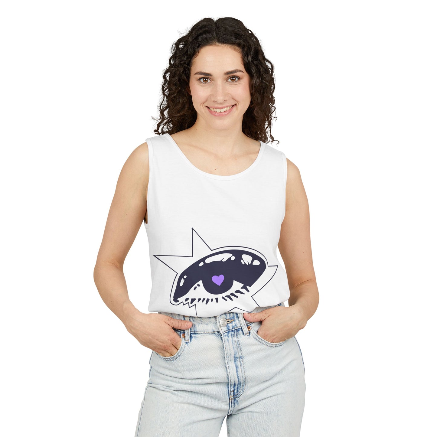 Purple Starry Eye-Dyed Tank Top