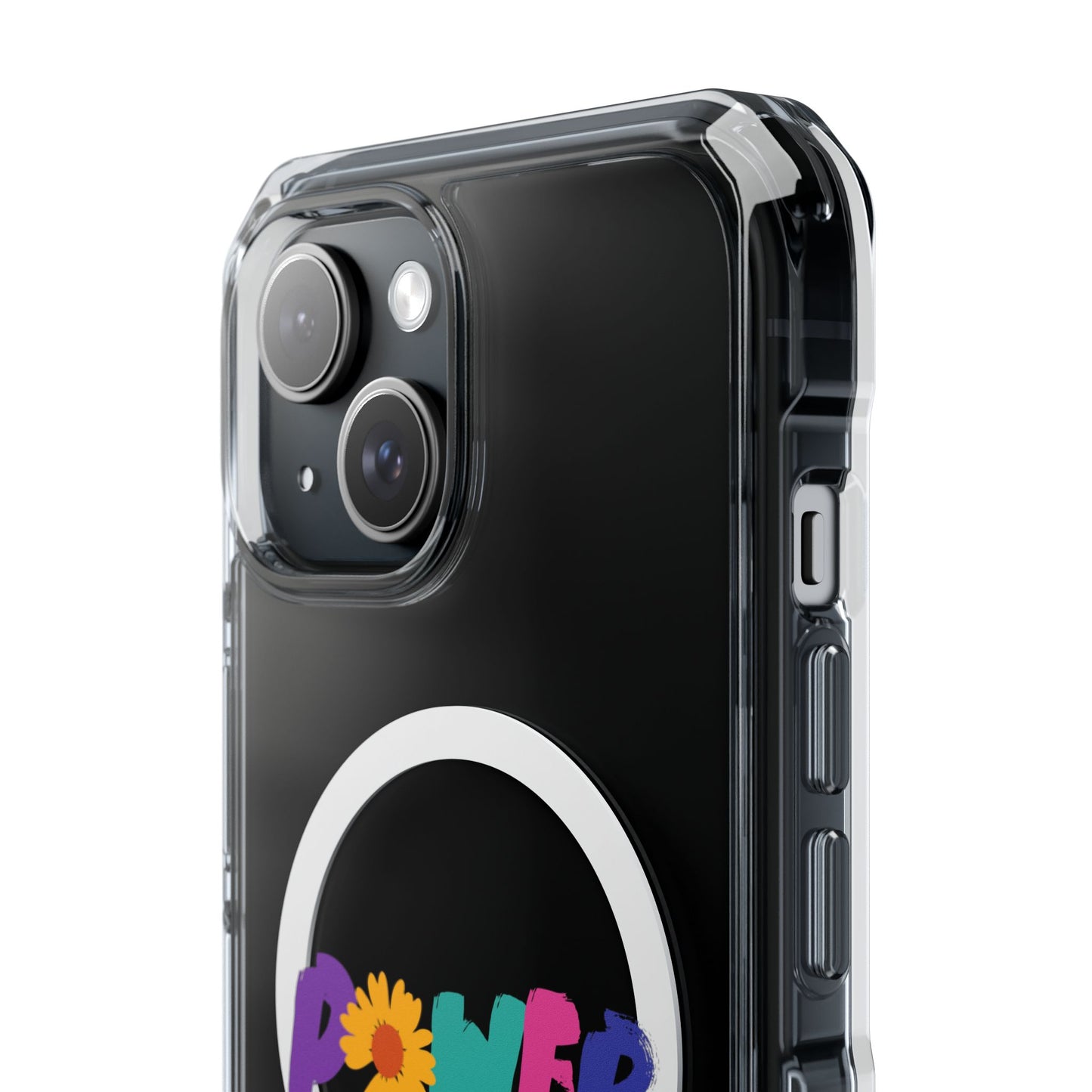 Retro Flower Power Color Pop Magnetic Clear Impact Case