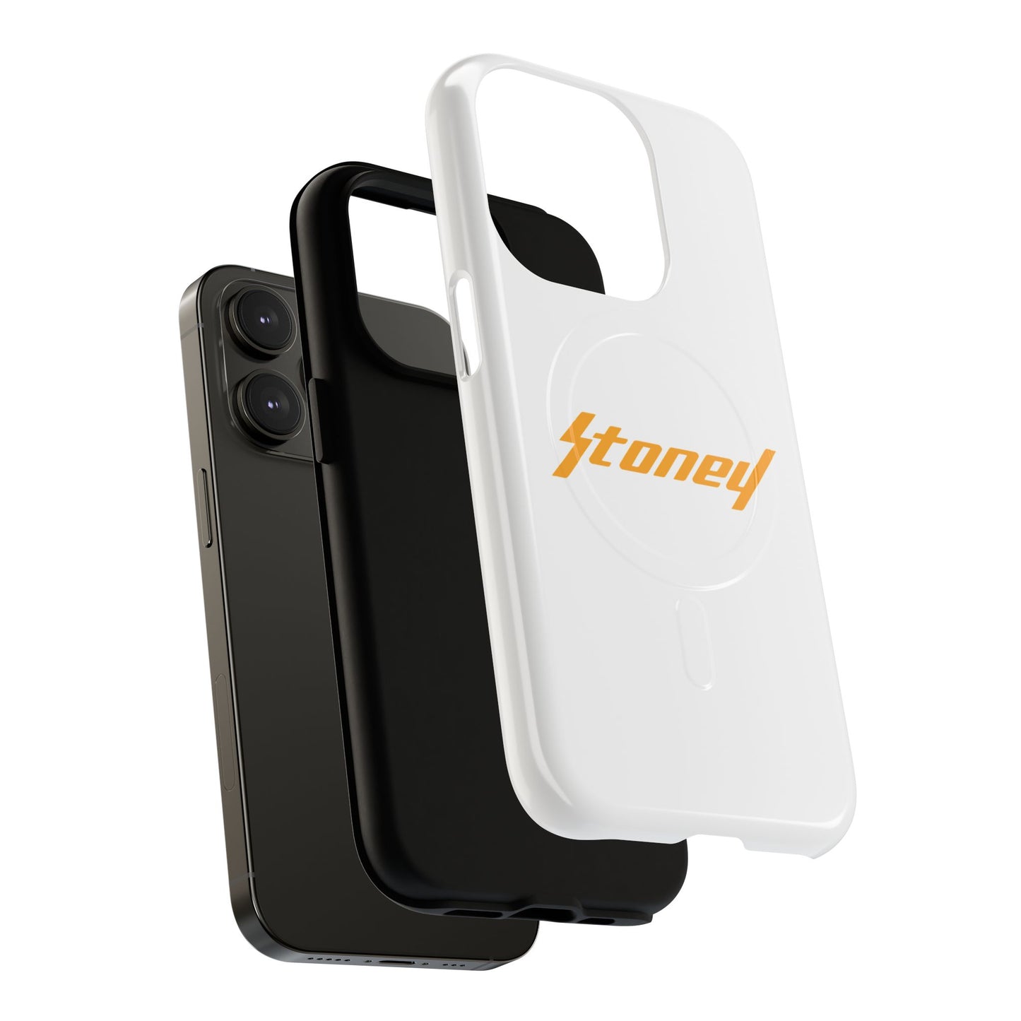 Orange Lightning Text Logo Tough Magnetic Case