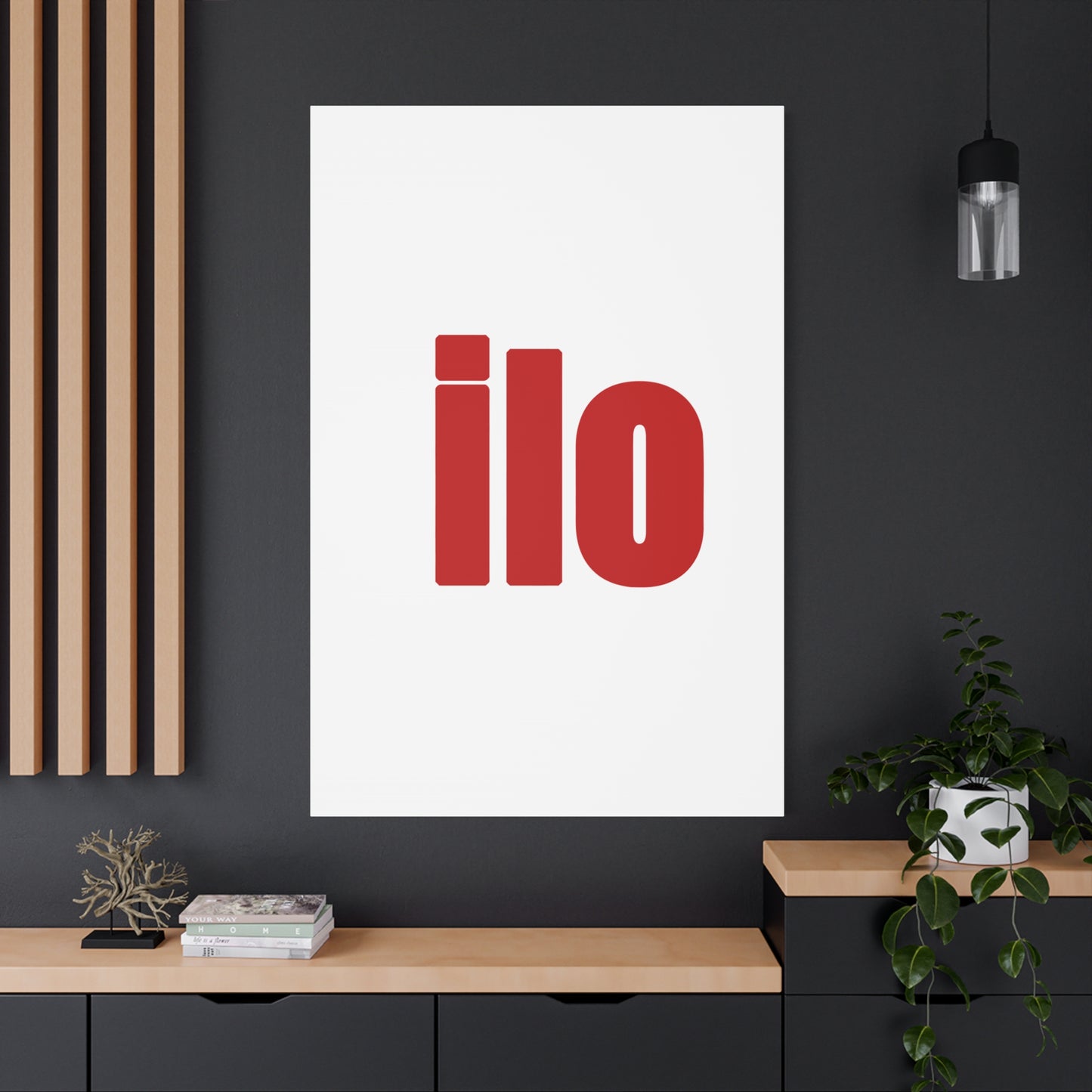 ILO Bold Red Block Matte Canvas