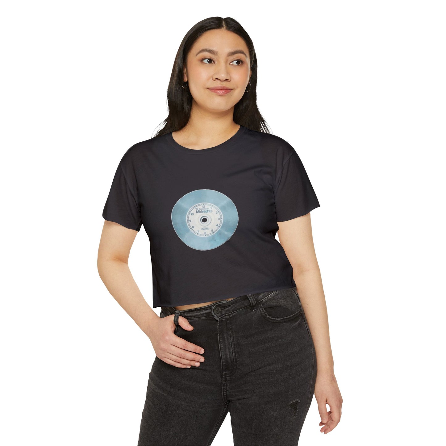 Midnight Vinyl Vibes Women's Festival Crop Top