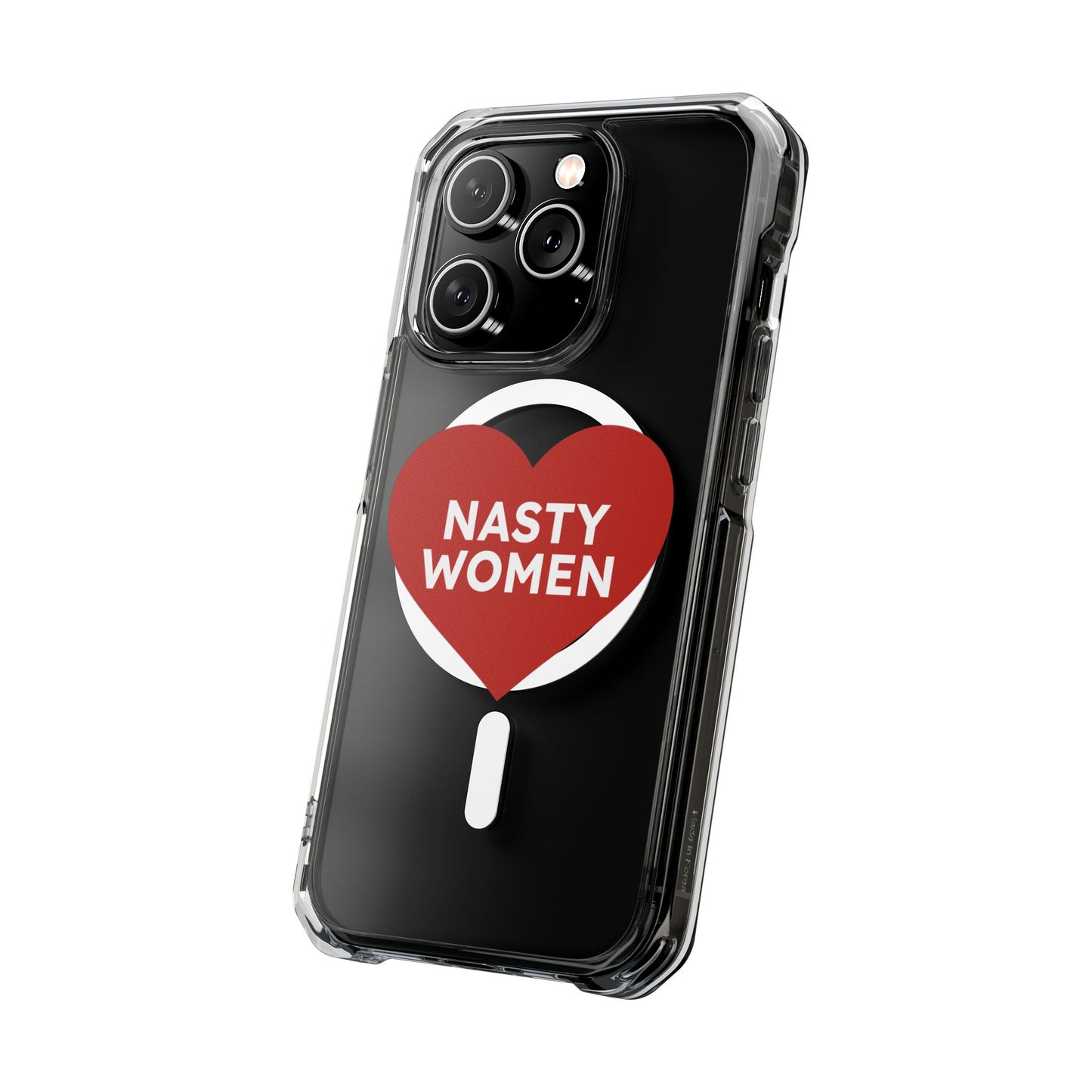 Nasty Women Heart Magnetic Clear Impact cases