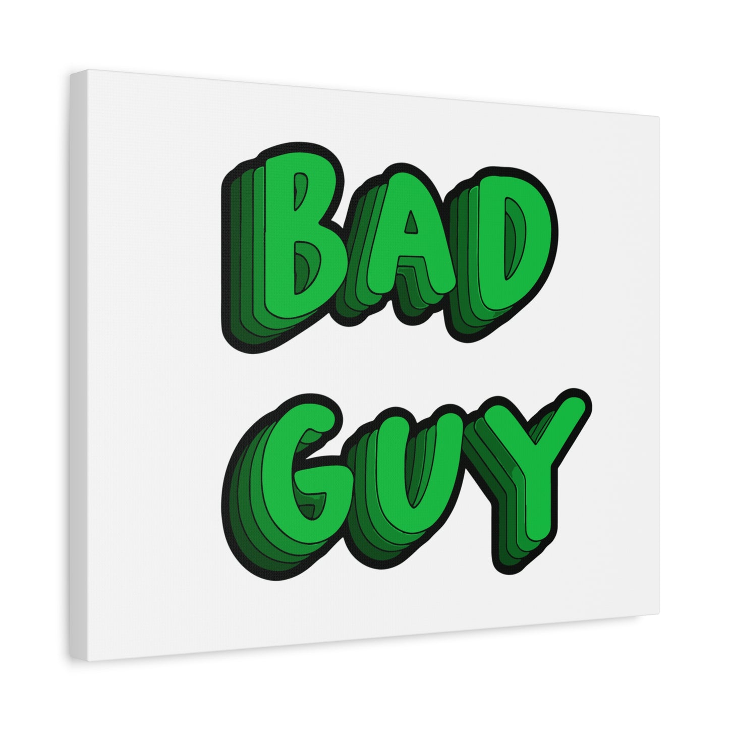 Bold 3D Bad Mood Matte Canvas