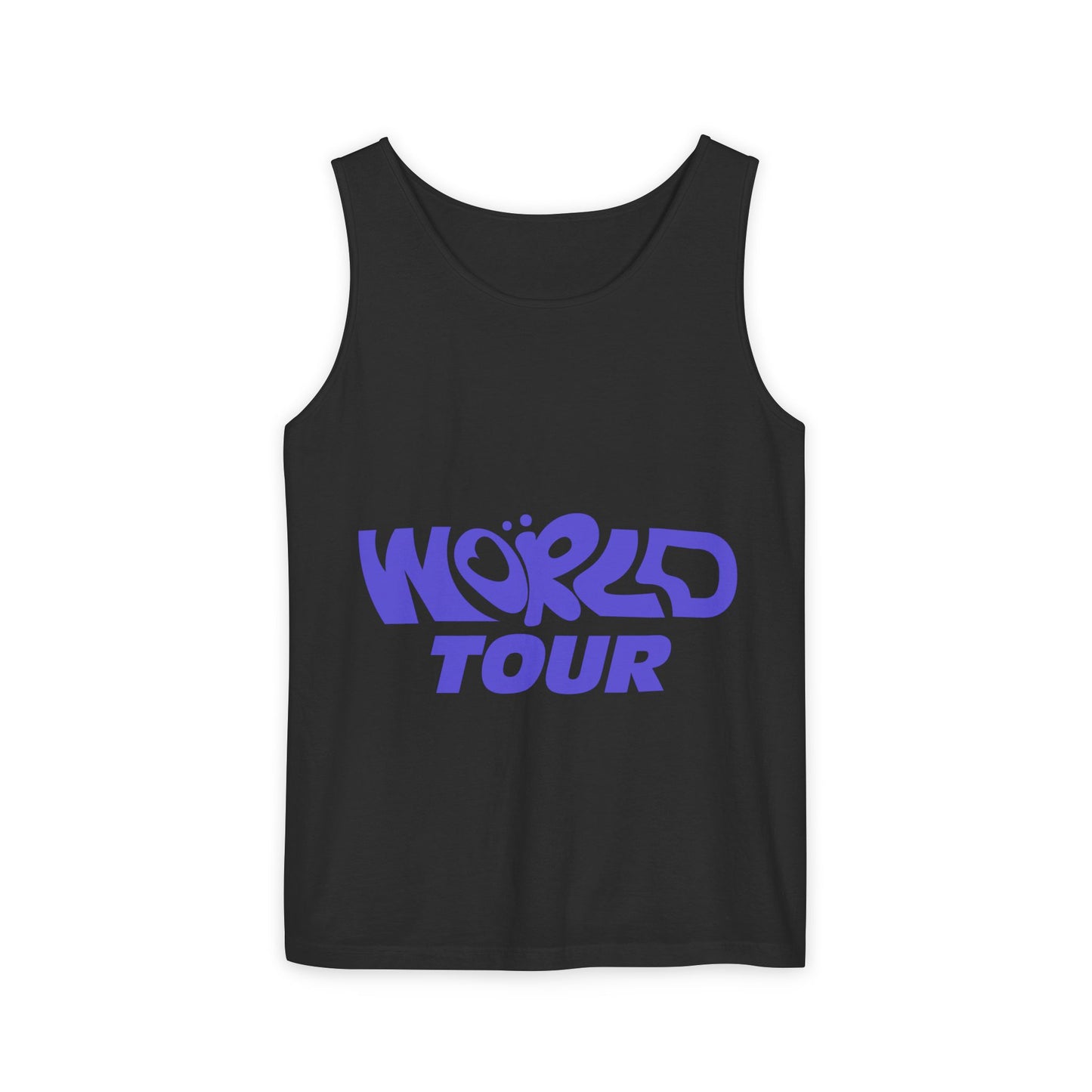 World Tour Bubble Letter-Dyed Tank Top