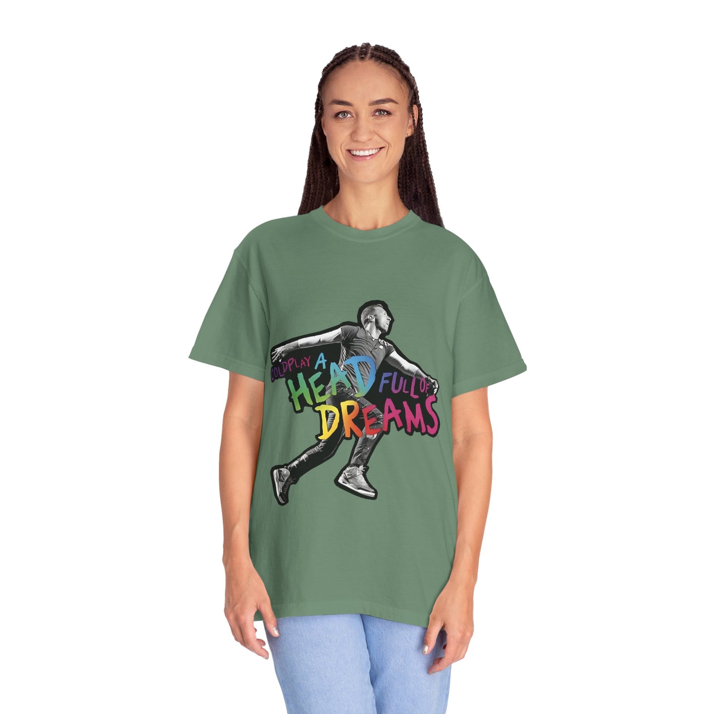Unisex Garment-Dyed T-Shirt Inspired by Coldplay A Head Full of Dreams Chris