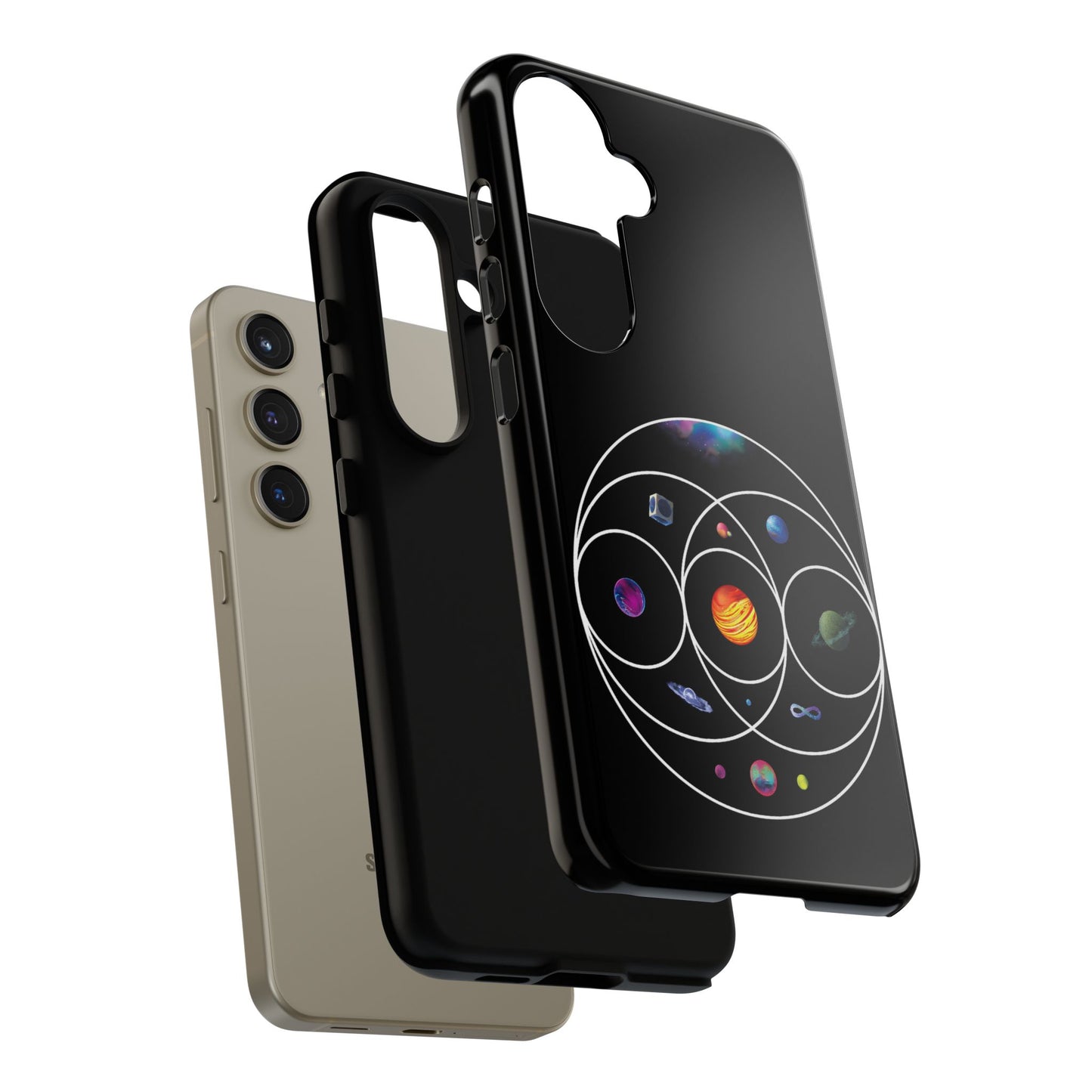 Premium Tough Case for Samsung S21 to S25 Ultra Showcasing Coldplay’s Illustration Concept