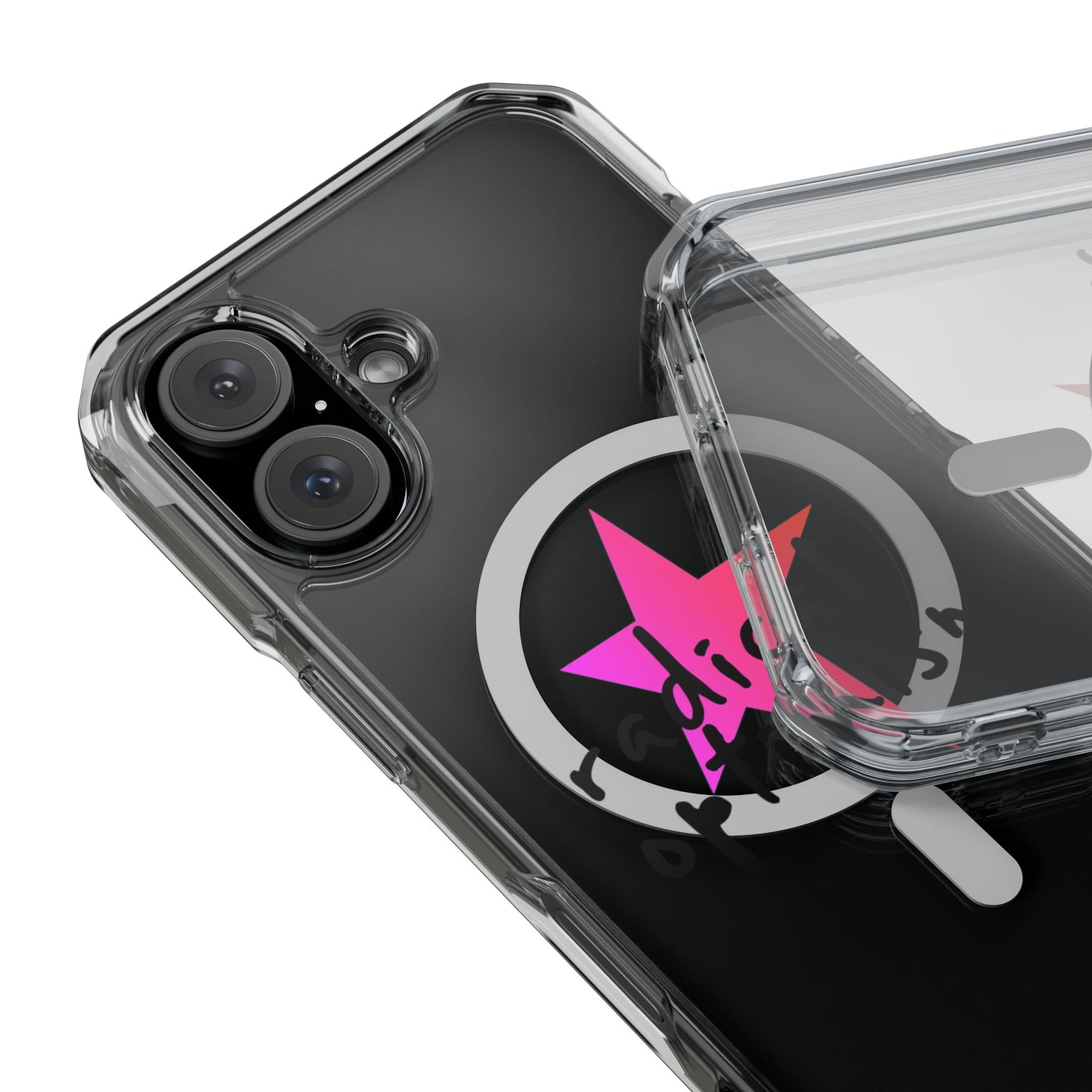 Flame Script Statement Magnetic Clear Impact case