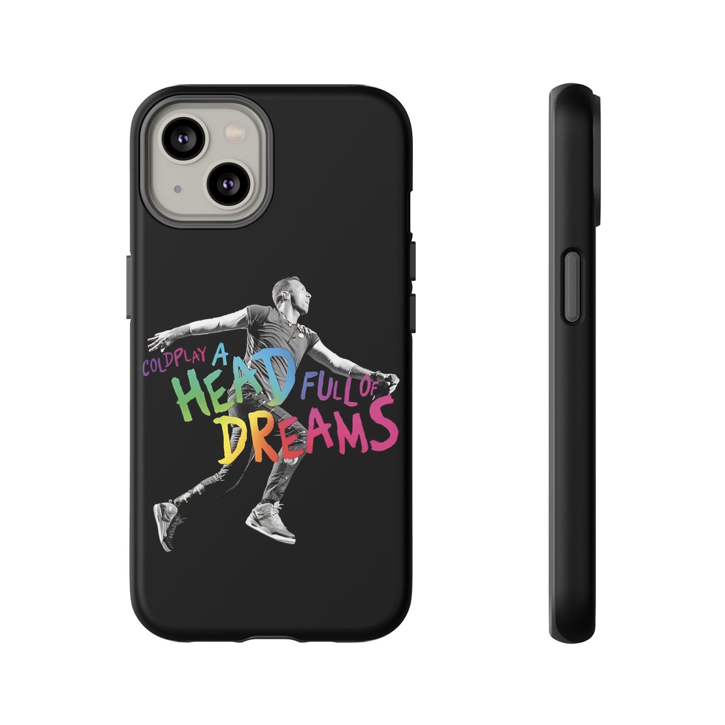 Premium Tough Case for iPhone 12 to 16 Pro Max Showcasing Coldplay A Head Full of Dreams Chris