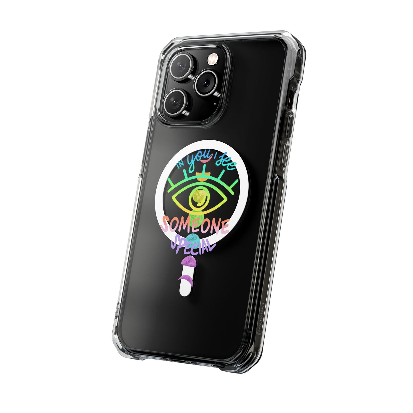Rainbow Lunar Phases Magnetic Clear Impact case