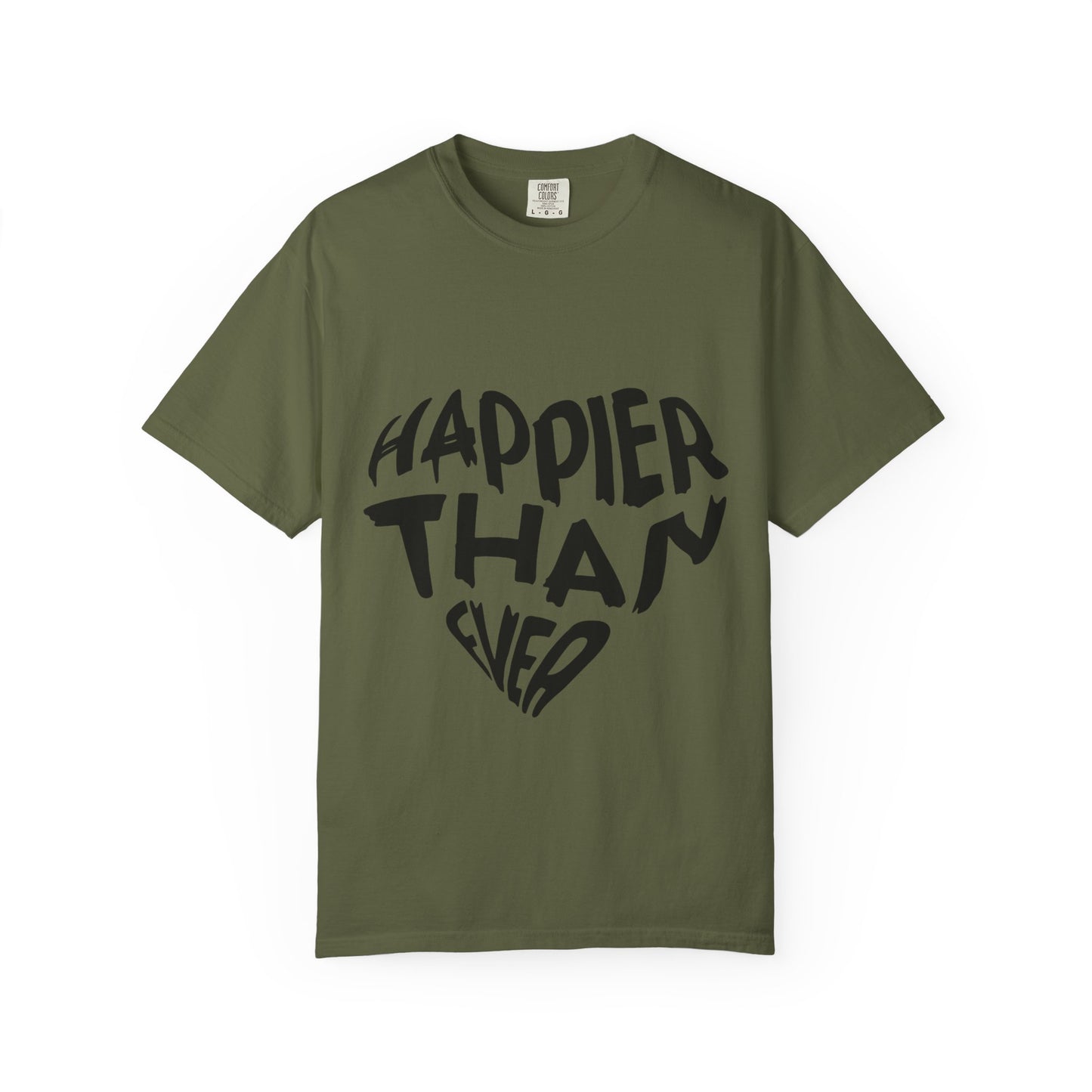 Happier Heart Lettering Unisex Dyed T-shirt