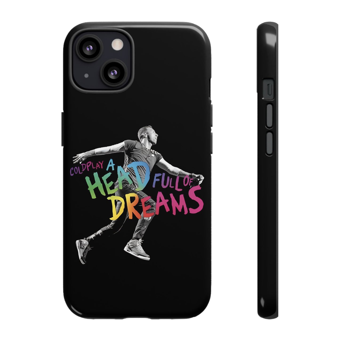 Premium Tough Case for iPhone 12 to 16 Pro Max Showcasing Coldplay A Head Full of Dreams Chris
