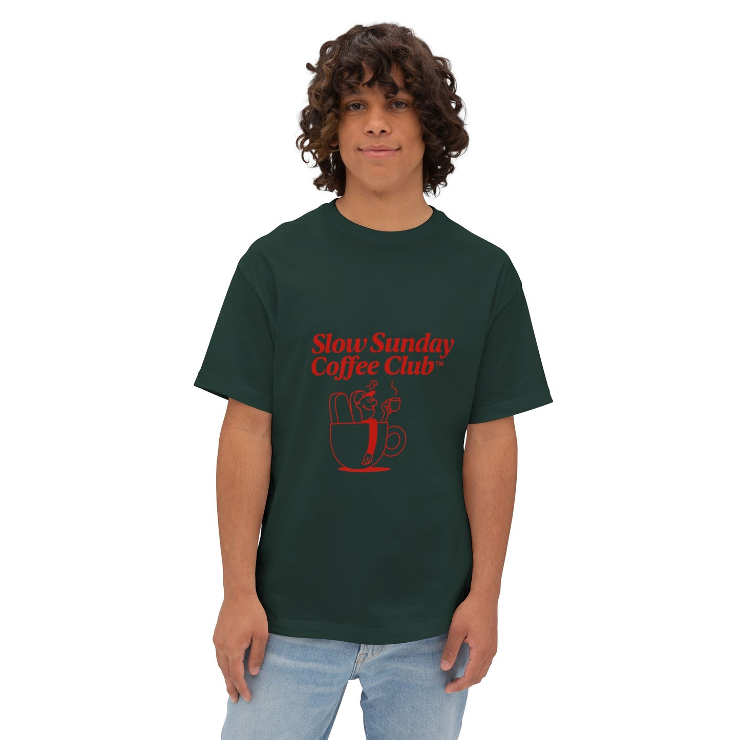 Unisex Oversized Tee – Snazzy Coffe Club Edition
